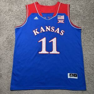 Adidas Kansas Jayhawks Josh Jackson NCAA Basketball Jersey Mens XL Blue Stitched